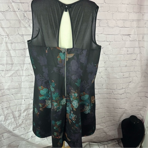 Spenser Jeremy mesh floral sleeveless textured Floral Dress sz 3X whimsygoth - Picture 3 of 10